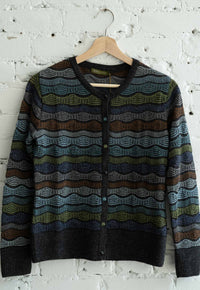 Transfers Multi Color Cardigan Charbon