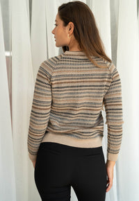 Jaquard Bomber Pullover Neutrals