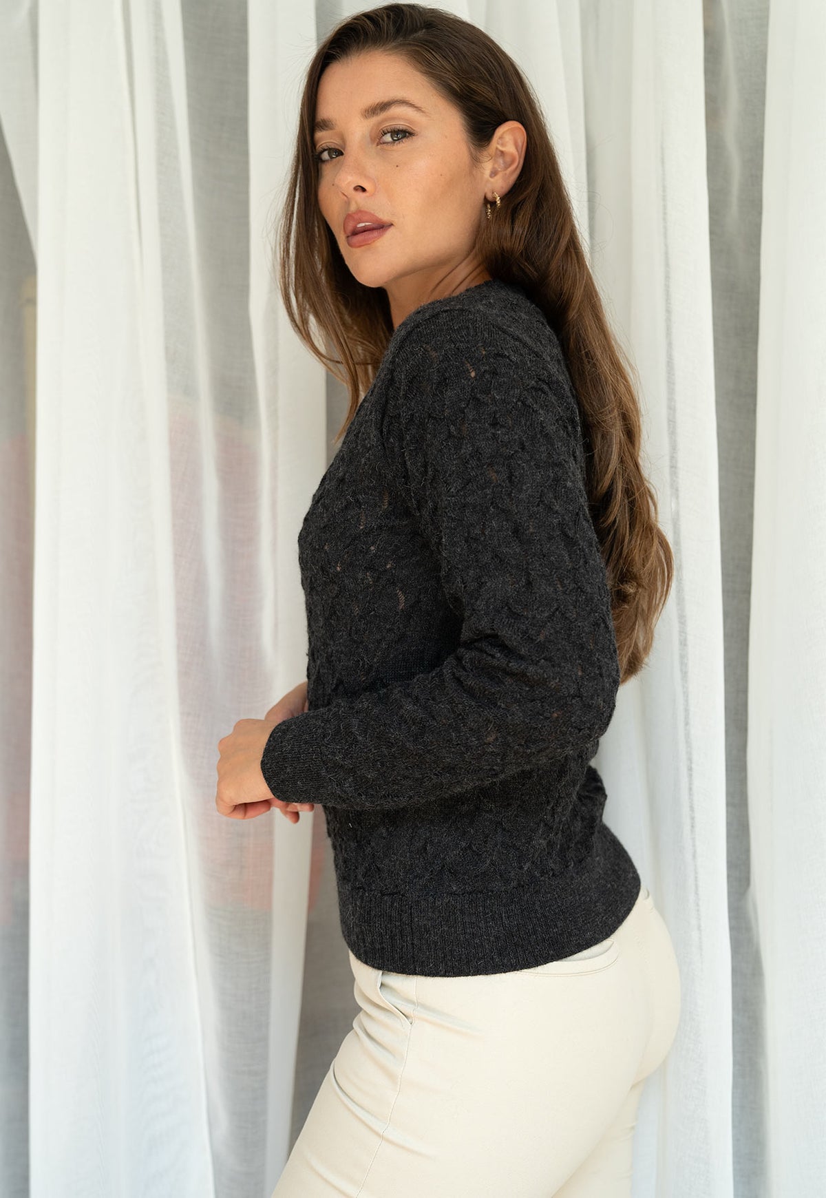 Las Perlas Pullover Charcoal