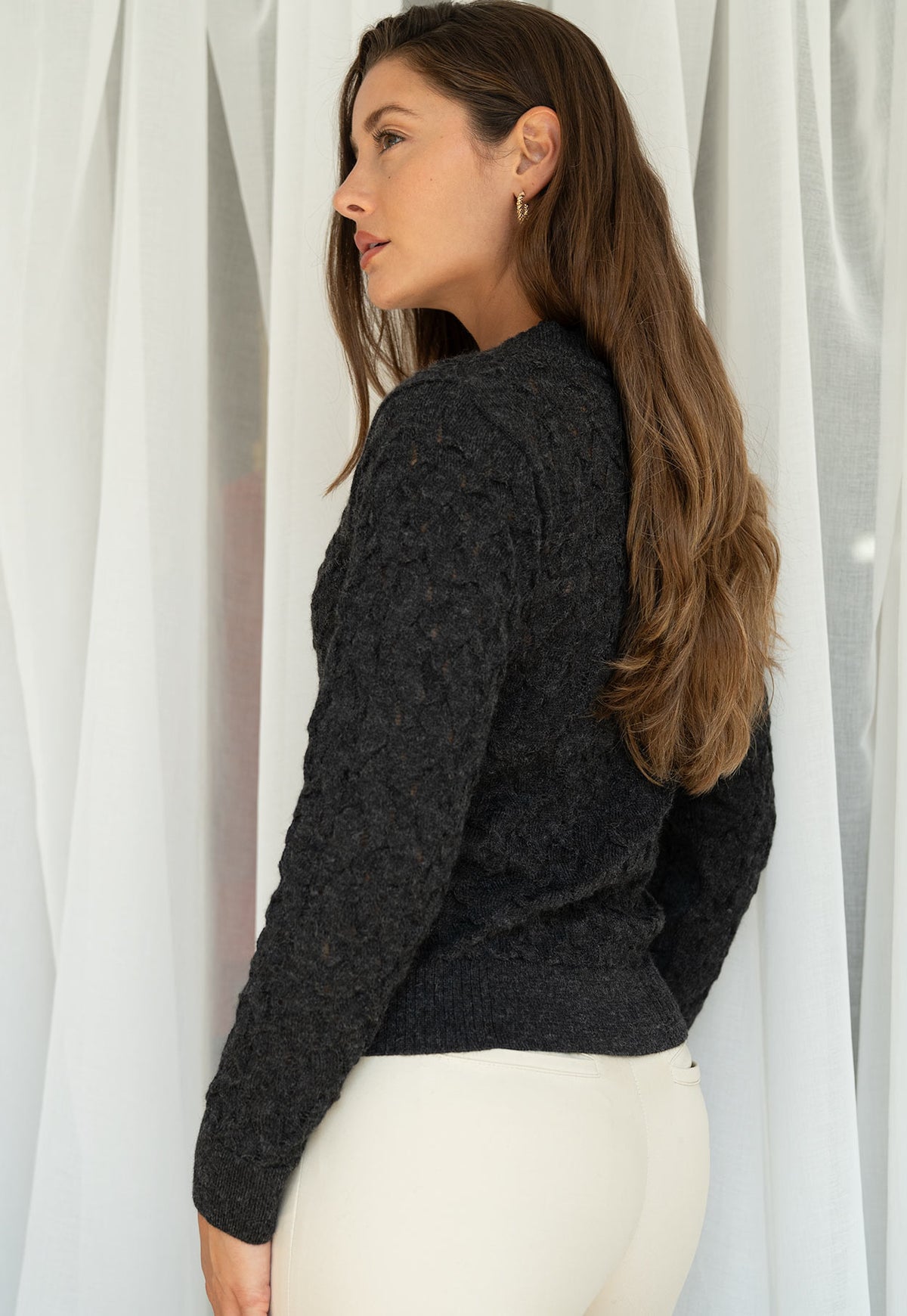 Las Perlas Pullover Charcoal