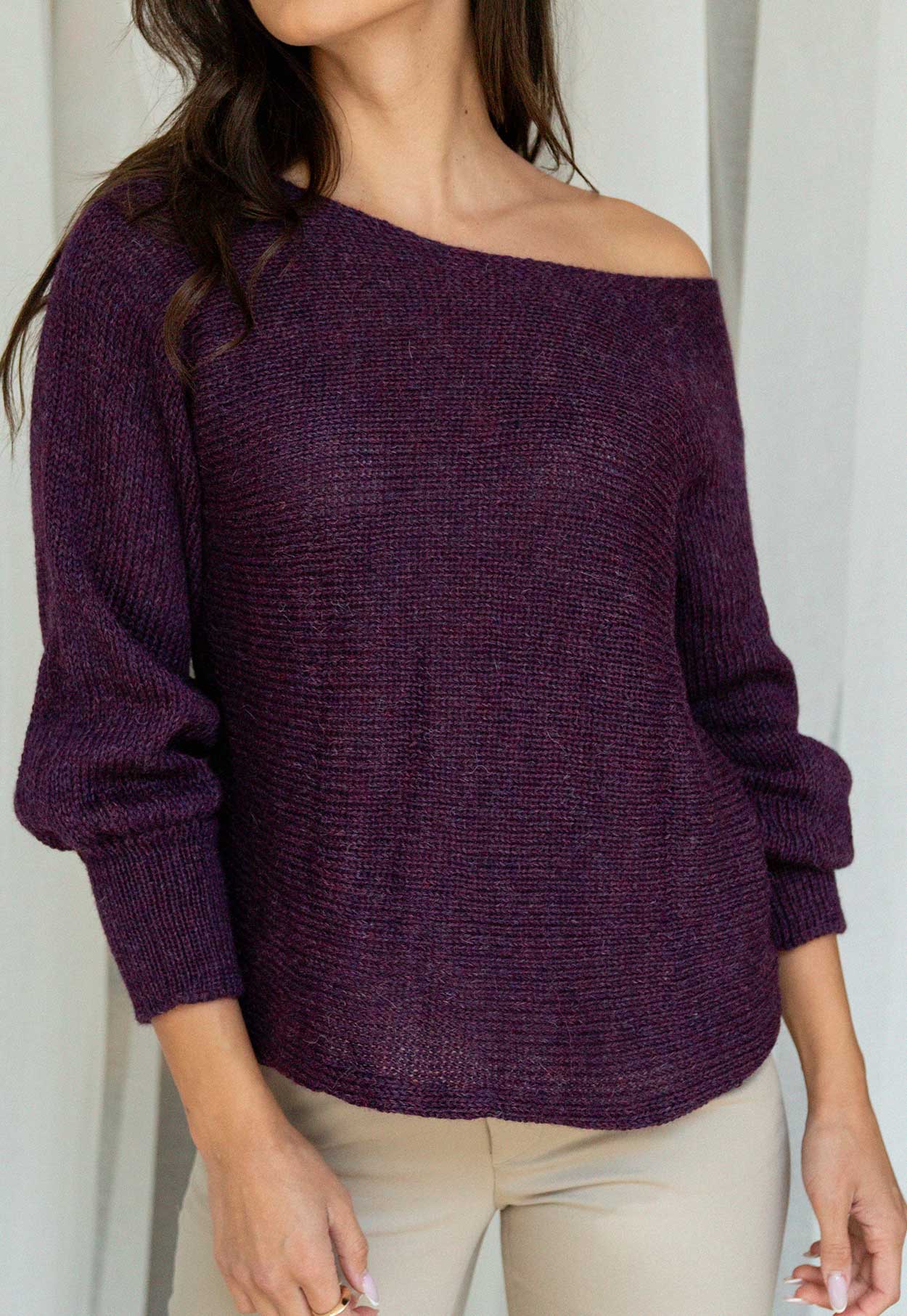 Plum Echo Boat sweater