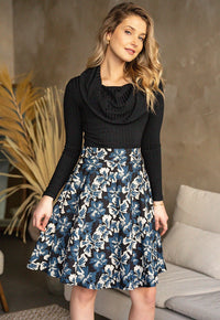 Skirt Milano Black & Flor